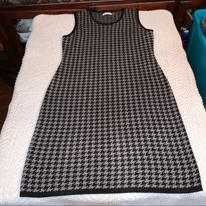 Calvin Klein Sleeveless plaid sweater dress